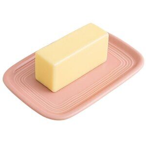 Fiestaware FIESTA CERAMIC Butter Dish Plate ButterDish Extra Large Peony Pink